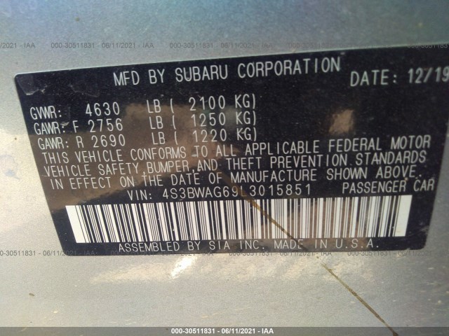 Photo 8 VIN: 4S3BWAG69L3015851 - SUBARU LEGACY 