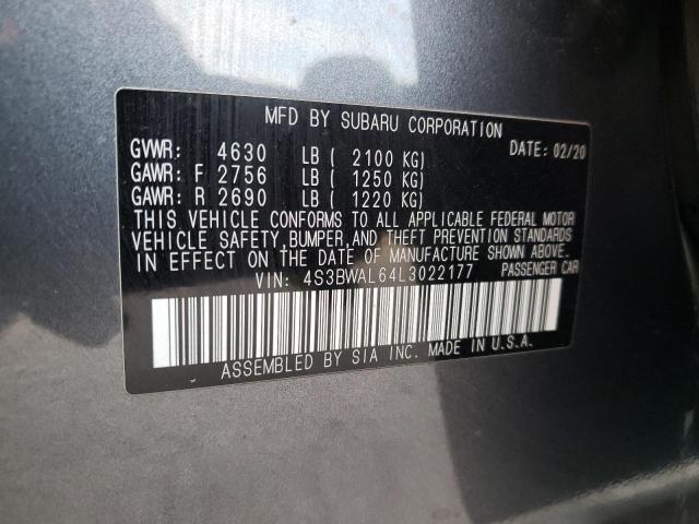 Photo 9 VIN: 4S3BWAL64L3022177 - SUBARU LEGACY LIM 