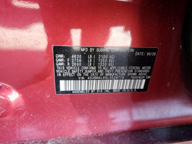 Photo 11 VIN: 4S3BWAL65L3028778 - SUBARU LEGACY LIM 