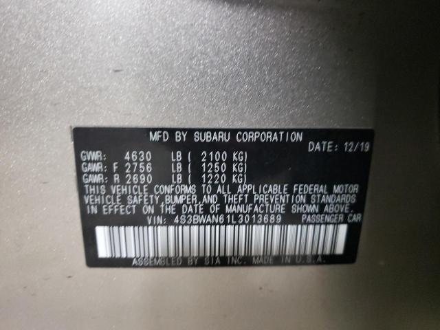 Photo 9 VIN: 4S3BWAN61L3013689 - SUBARU LEGACY LIM 