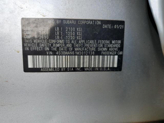 Photo 12 VIN: 4S3BWAN61M3012138 - SUBARU LEGACY 