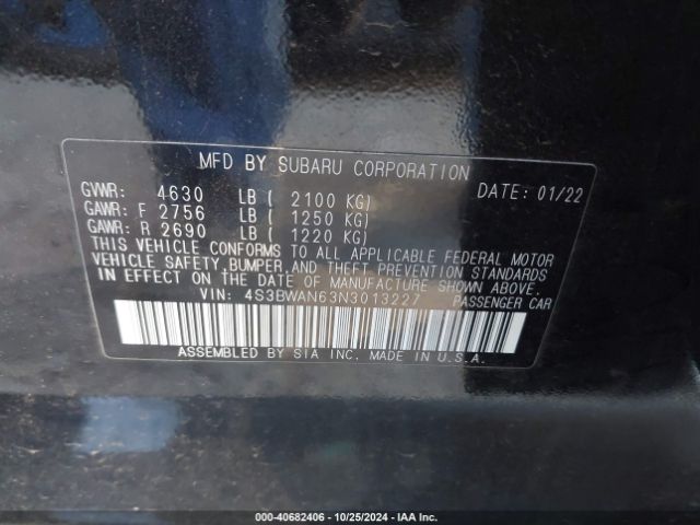 Photo 8 VIN: 4S3BWAN63N3013227 - SUBARU LEGACY 