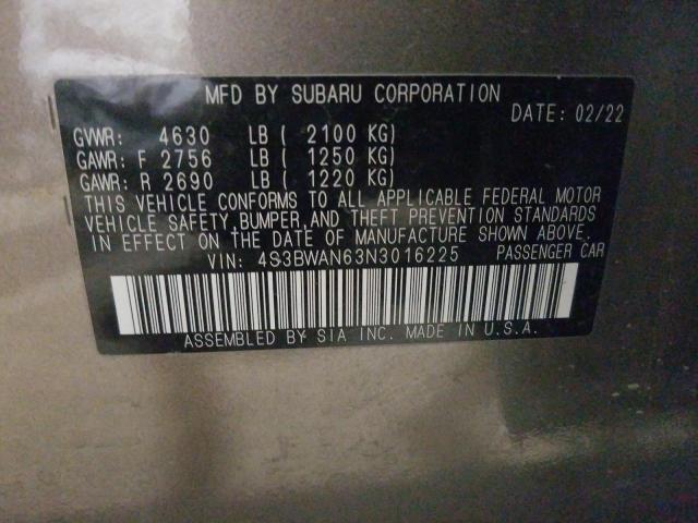 Photo 9 VIN: 4S3BWAN63N3016225 - SUBARU LEGACY LIM 