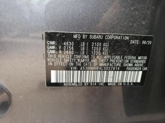 Photo 9 VIN: 4S3BWAN64L3027814 - SUBARU LEGACY LIM 