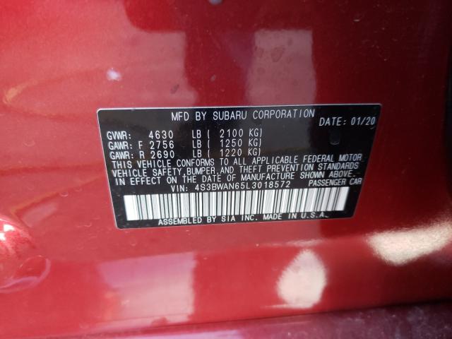 Photo 9 VIN: 4S3BWAN65L3018572 - SUBARU LEGACY LIM 