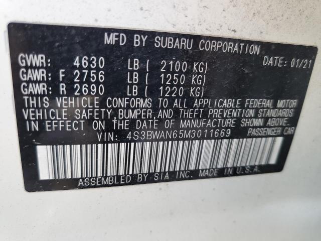 Photo 12 VIN: 4S3BWAN65M3011669 - SUBARU LEGACY LIM 