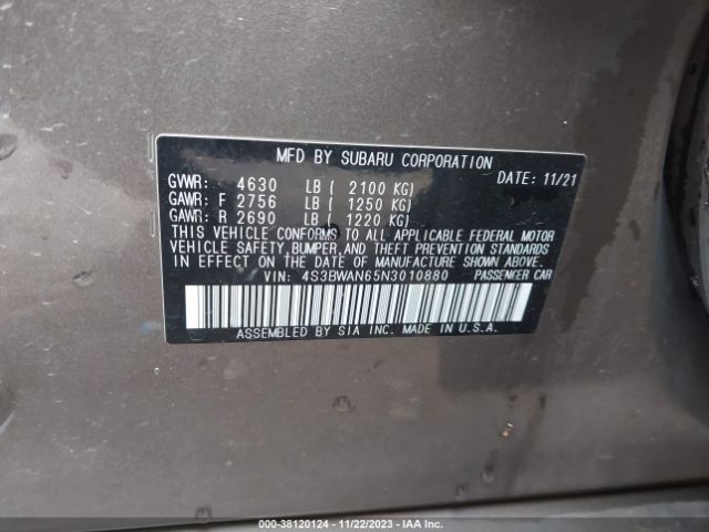 Photo 8 VIN: 4S3BWAN65N3010880 - SUBARU LEGACY 