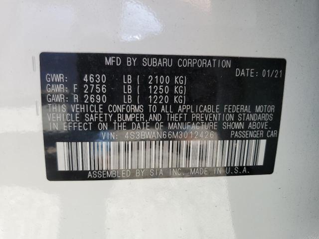 Photo 9 VIN: 4S3BWAN66M3012426 - SUBARU LEGACY LIM 