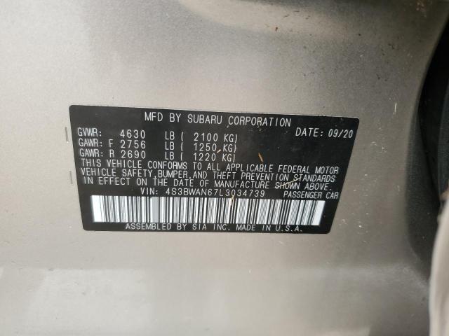 Photo 12 VIN: 4S3BWAN67L3034739 - SUBARU LEGACY LIM 