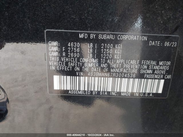 Photo 8 VIN: 4S3BWAN67R3004536 - SUBARU LEGACY 