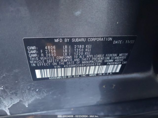 Photo 8 VIN: 4S3BWGG66P3006730 - SUBARU LEGACY 