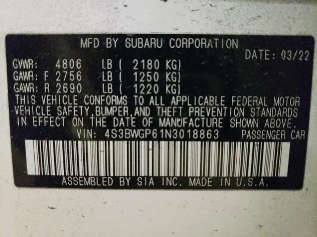 Photo 11 VIN: 4S3BWGP61N3018863 - SUBARU LEGACY 