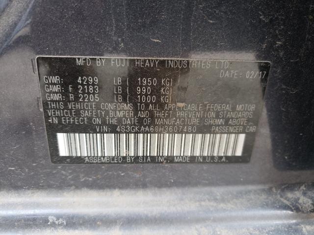 Photo 9 VIN: 4S3GKAA60H3607480 - SUBARU IMPREZA 