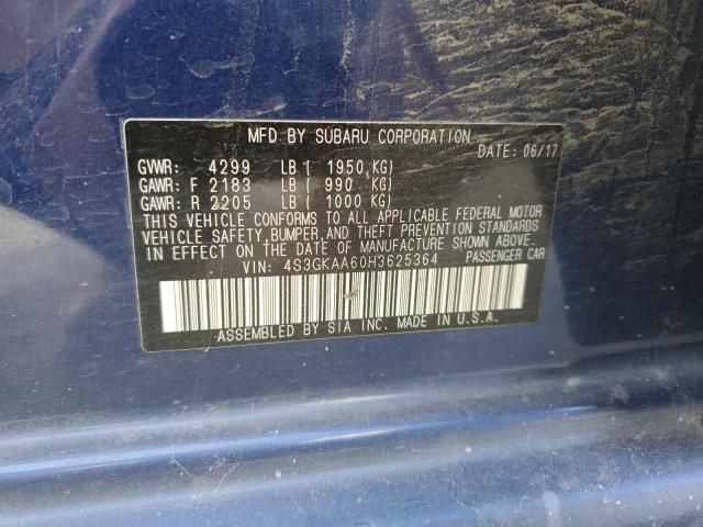 Photo 9 VIN: 4S3GKAA60H3625364 - SUBARU IMPREZA 