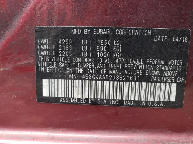 Photo 9 VIN: 4S3GKAA62J3621631 - SUBARU IMPREZA 