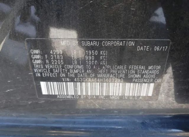 Photo 8 VIN: 4S3GKAA64H3623293 - SUBARU IMPREZA 