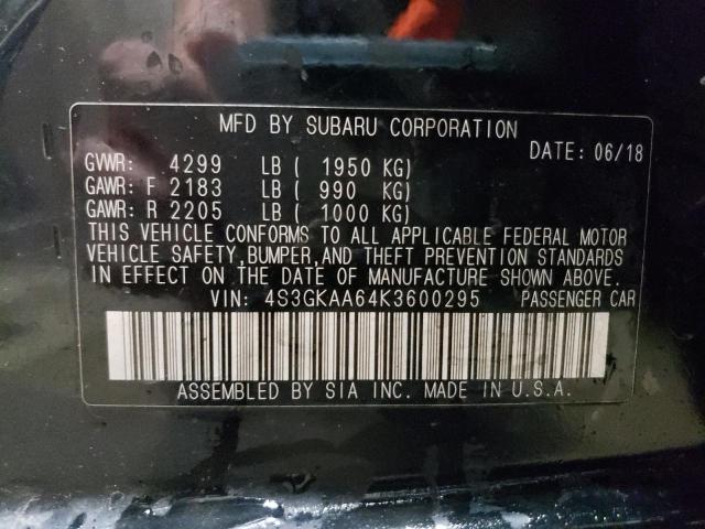 Photo 12 VIN: 4S3GKAA64K3600295 - SUBARU IMPREZA 