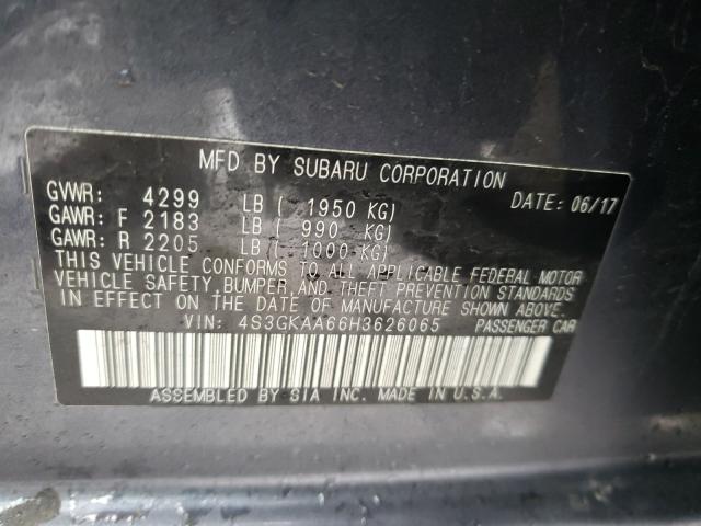 Photo 9 VIN: 4S3GKAA66H3626065 - SUBARU IMPREZA 