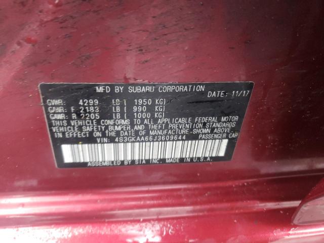 Photo 9 VIN: 4S3GKAA66J3609644 - SUBARU IMPREZA 