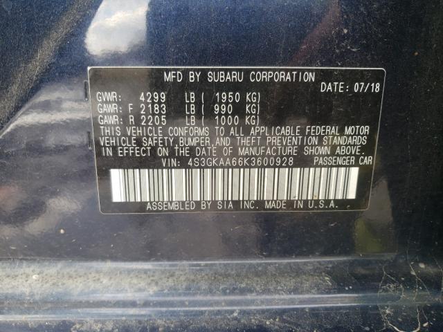 Photo 9 VIN: 4S3GKAA66K3600928 - SUBARU IMPREZA 