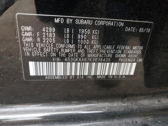 Photo 9 VIN: 4S3GKAA67K3618435 - SUBARU IMPREZA 