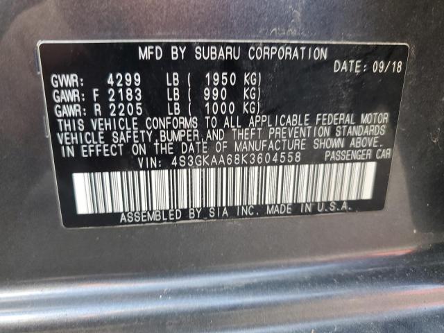 Photo 11 VIN: 4S3GKAA68K3604558 - SUBARU IMPREZA 