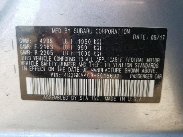 Photo 9 VIN: 4S3GKAA69H3619692 - SUBARU IMPREZA 