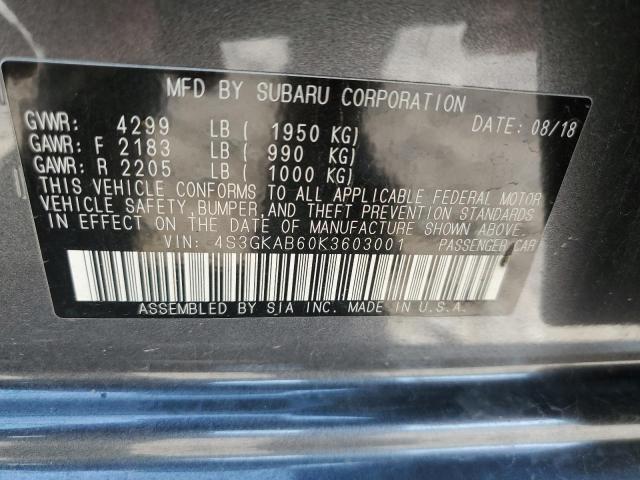 Photo 11 VIN: 4S3GKAB60K3603001 - SUBARU IMPREZA 