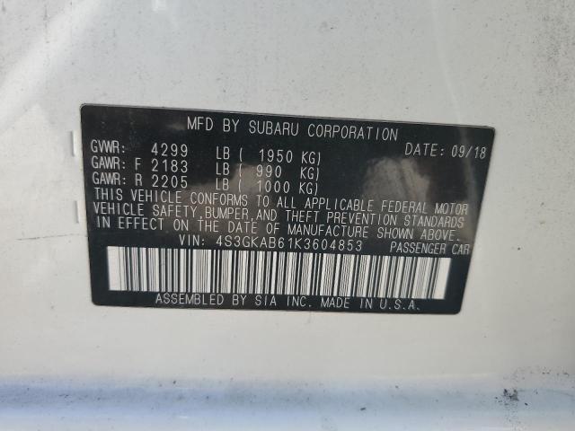 Photo 11 VIN: 4S3GKAB61K3604853 - SUBARU IMPREZA 