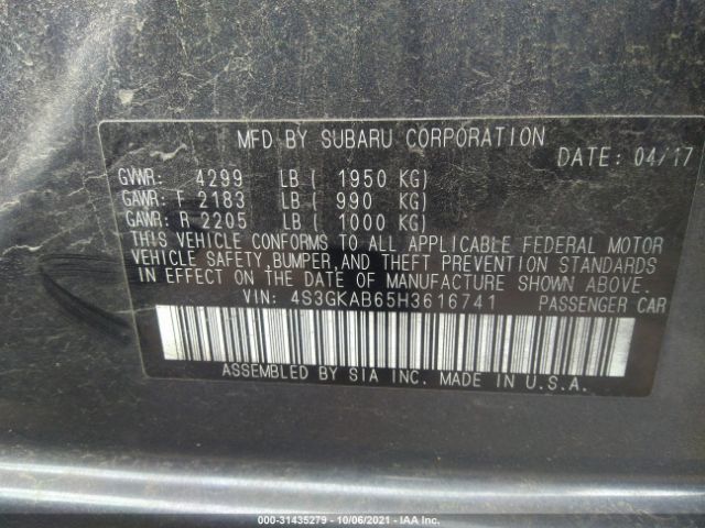 Photo 8 VIN: 4S3GKAB65H3616741 - SUBARU IMPREZA 