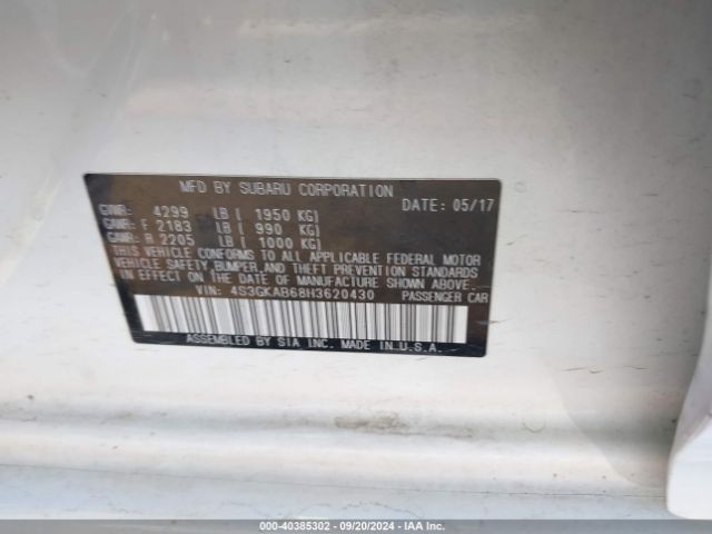 Photo 8 VIN: 4S3GKAB68H3620430 - SUBARU IMPREZA 