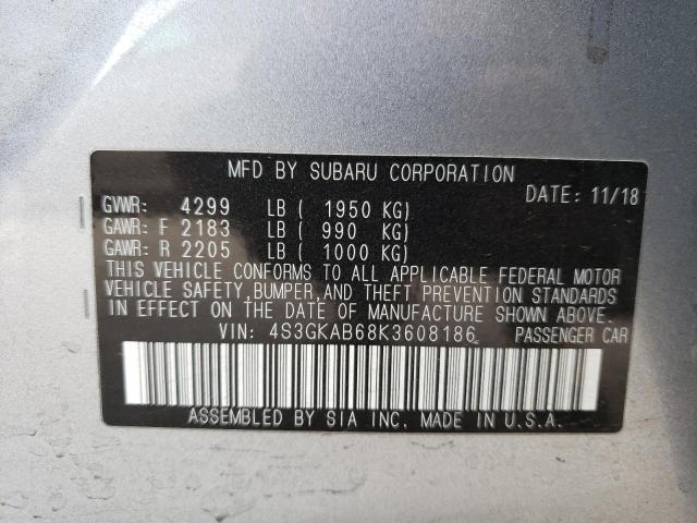 Photo 9 VIN: 4S3GKAB68K3608186 - SUBARU IMPREZA 