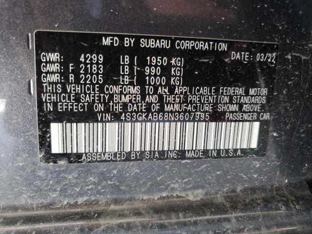 Photo 12 VIN: 4S3GKAB68N3607995 - SUBARU IMPREZA 