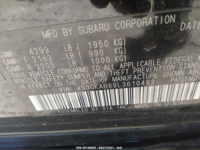 Photo 8 VIN: 4S3GKAB69L3610482 - SUBARU IMPREZA 