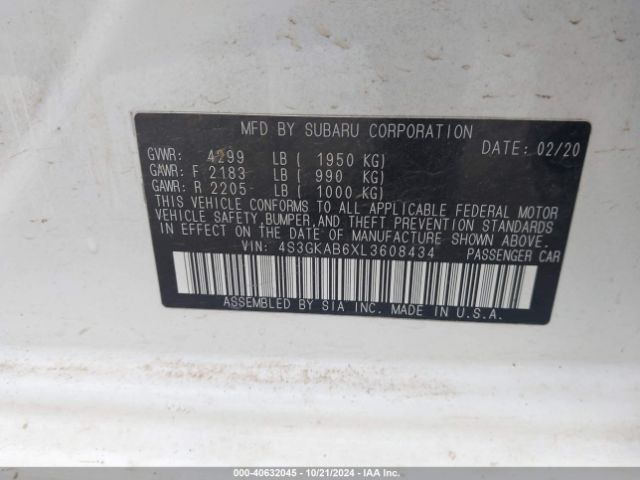 Photo 8 VIN: 4S3GKAB6XL3608434 - SUBARU IMPREZA 