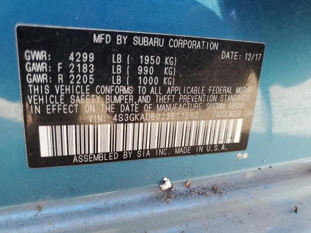 Photo 9 VIN: 4S3GKAD60J3611580 - SUBARU IMPREZA PR 