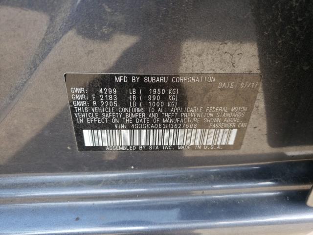 Photo 9 VIN: 4S3GKAD63H3627508 - SUBARU IMPREZA PR 