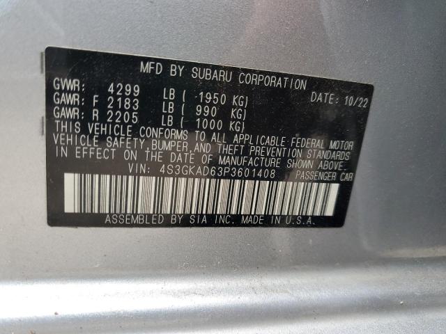 Photo 12 VIN: 4S3GKAD63P3601408 - SUBARU IMPREZA PR 