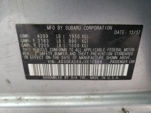 Photo 9 VIN: 4S3GKAD64J3610559 - SUBARU IMPREZA PR 