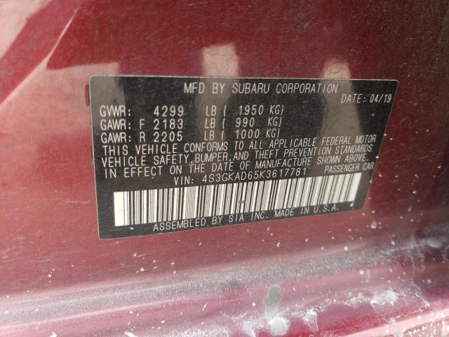 Photo 11 VIN: 4S3GKAD65K3617781 - SUBARU IMPREZA 