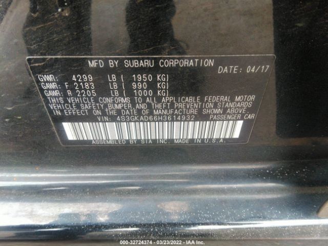 Photo 8 VIN: 4S3GKAD66H3614932 - SUBARU IMPREZA 