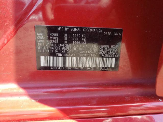 Photo 9 VIN: 4S3GKAL63H3626165 - SUBARU IMPREZA SP 