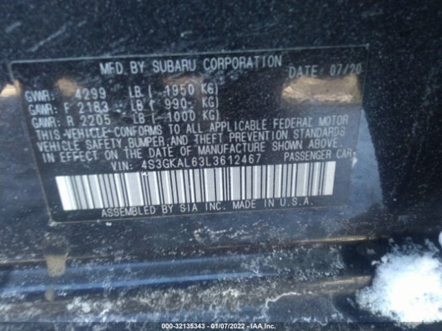 Photo 8 VIN: 4S3GKAL63L3612467 - SUBARU IMPREZA 