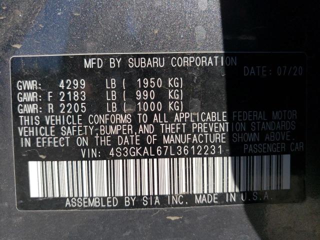 Photo 12 VIN: 4S3GKAL67L3612231 - SUBARU IMPREZA 