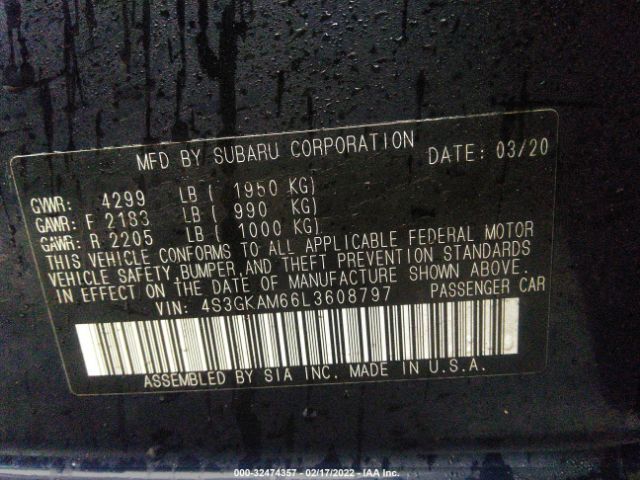 Photo 8 VIN: 4S3GKAM66L3608797 - SUBARU IMPREZA 