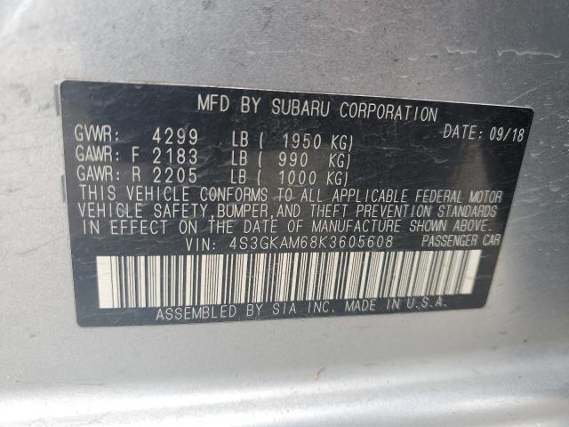 Photo 11 VIN: 4S3GKAM68K3605608 - SUBARU IMPREZA 