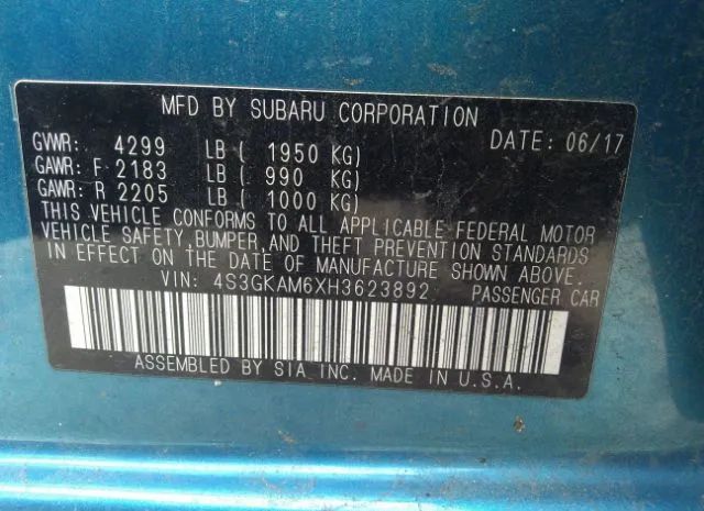 Photo 8 VIN: 4S3GKAM6XH3623892 - SUBARU IMPREZA 