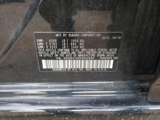 Photo 9 VIN: 4S3GKAT62K3604858 - SUBARU IMPREZA LI 