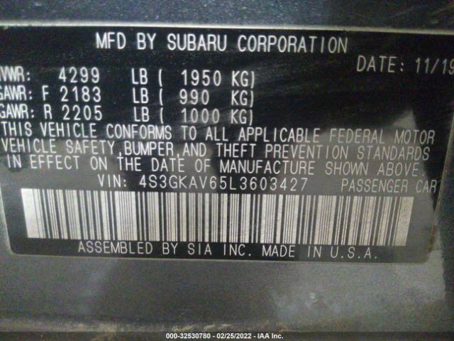 Photo 8 VIN: 4S3GKAV65L3603427 - SUBARU IMPREZA 