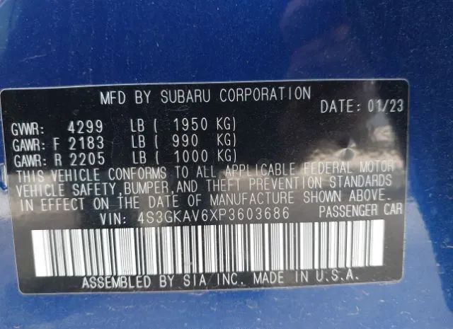 Photo 8 VIN: 4S3GKAV6XP3603686 - SUBARU IMPREZA 